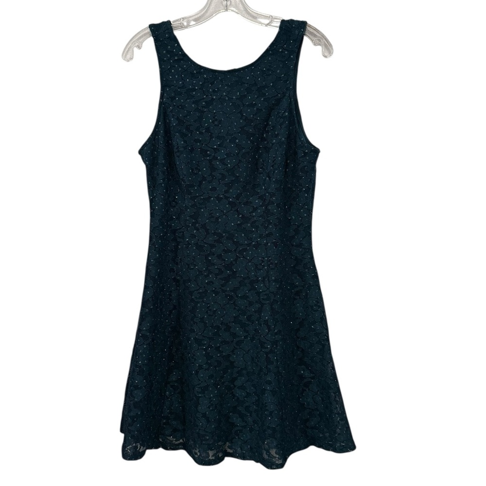 Speechless Teal Sparkle Lace Fit & Flare Dress – Size XL
